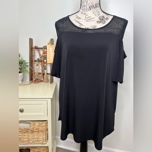 Brand New-Ellen Tracy Cold Shoulder Top